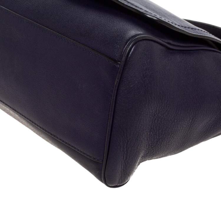 Pre Owned Coach Purple Leather Legacy Romy Top Handle Bag