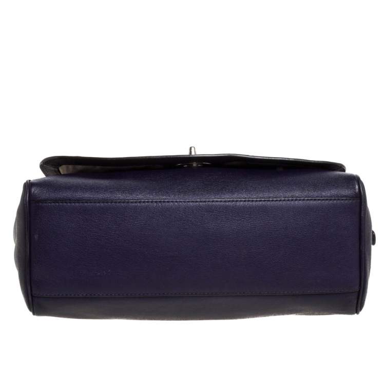 Pre Owned Coach Purple Leather Legacy Romy Top Handle Bag