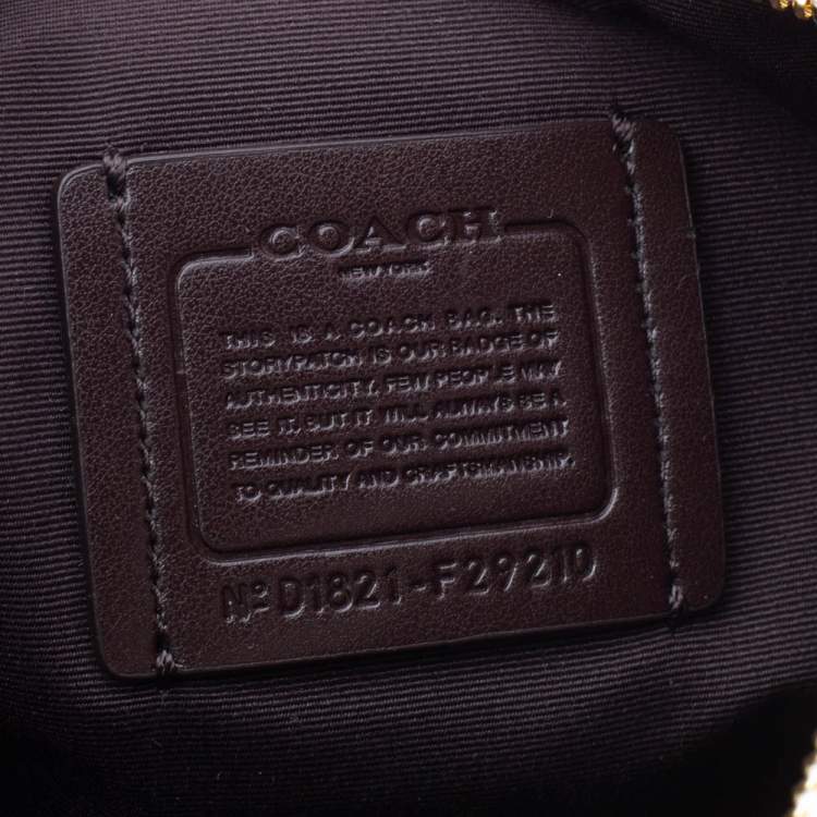 Pre Owned Coach Beige/Cream Signature Coated Canvas and Leather Messenger Bag