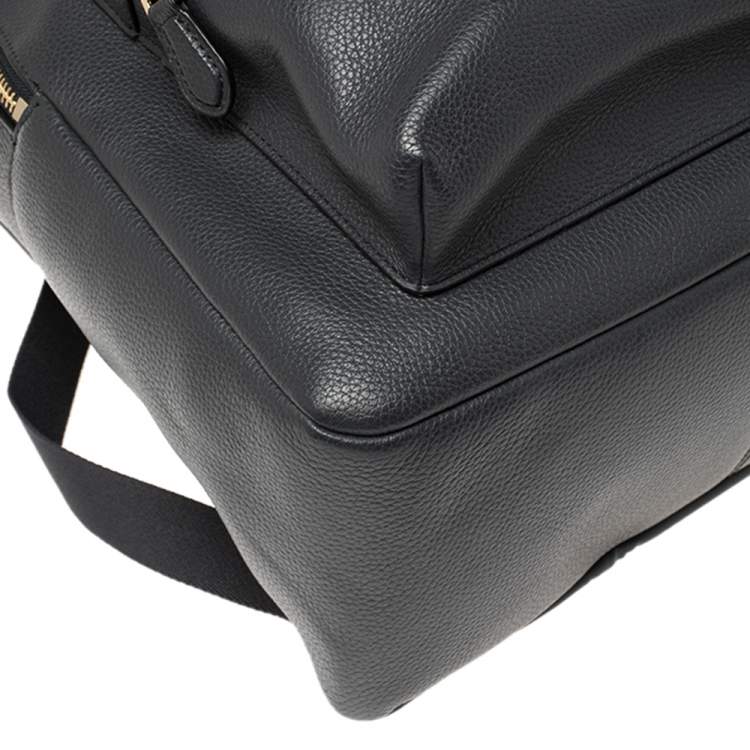 Pre Owned Coach Dark Grey Leather Large Charlie Backpack