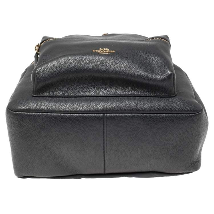 Pre Owned Coach Dark Grey Leather Large Charlie Backpack