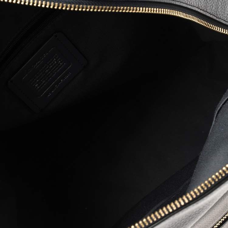 Pre Owned Coach Dark Grey Leather Large Charlie Backpack