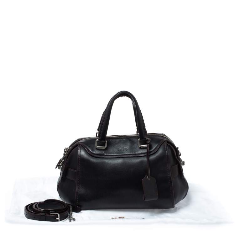 Pre Owned Coach Black Leather Ace Satchel