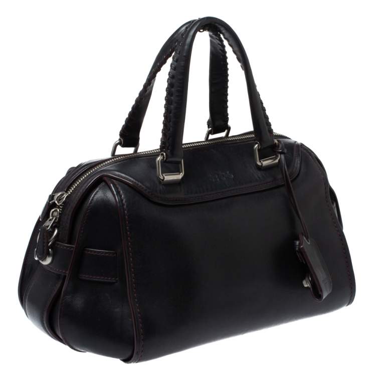 Pre Owned Coach Black Leather Ace Satchel