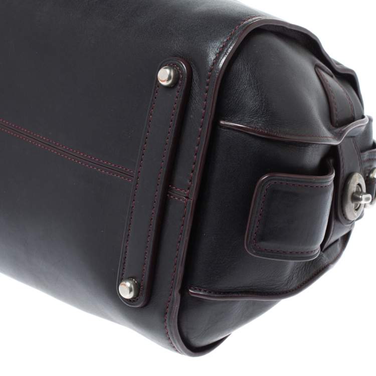 Pre Owned Coach Black Leather Ace Satchel