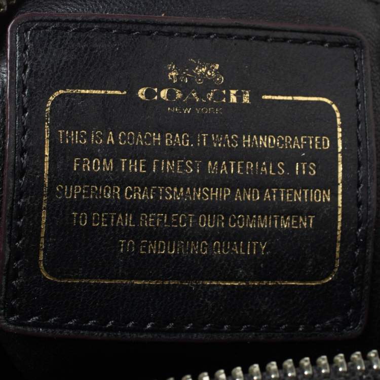 Pre Owned Coach Black Leather Ace Satchel