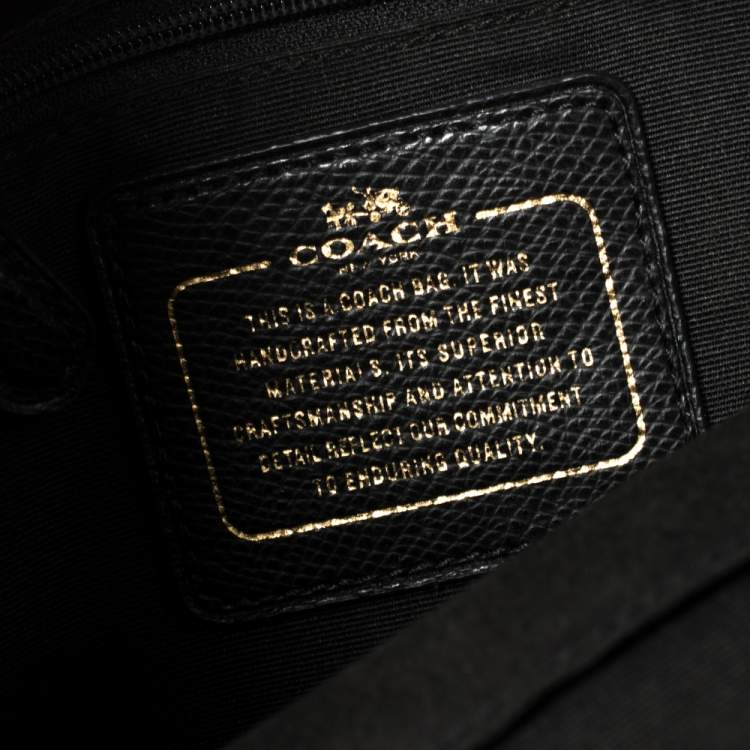 Pre Owned Coach Black/Brown Signature Coated Canvas and Leather Mini Charlie Backpack