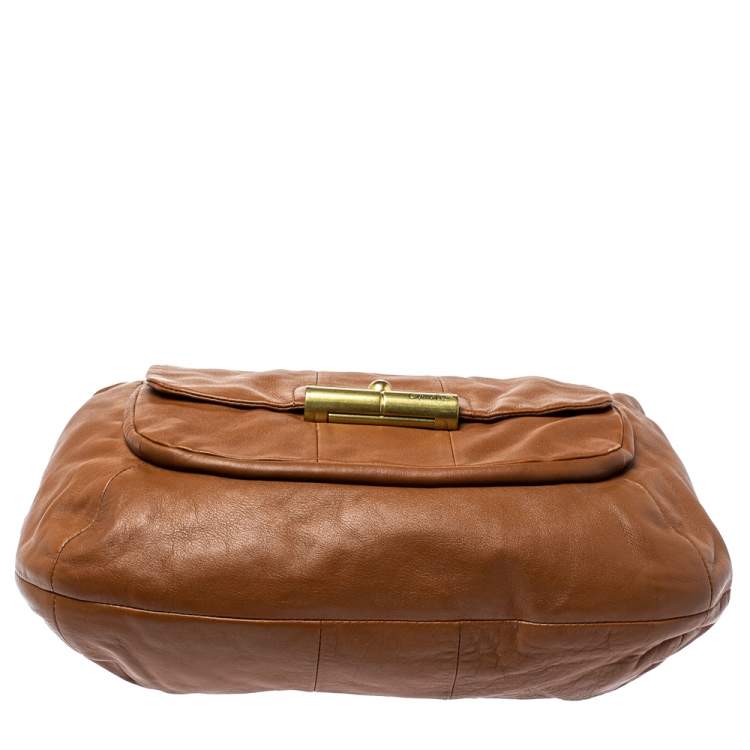 Pre Owned Coach Brown Leather Kristin Hobo