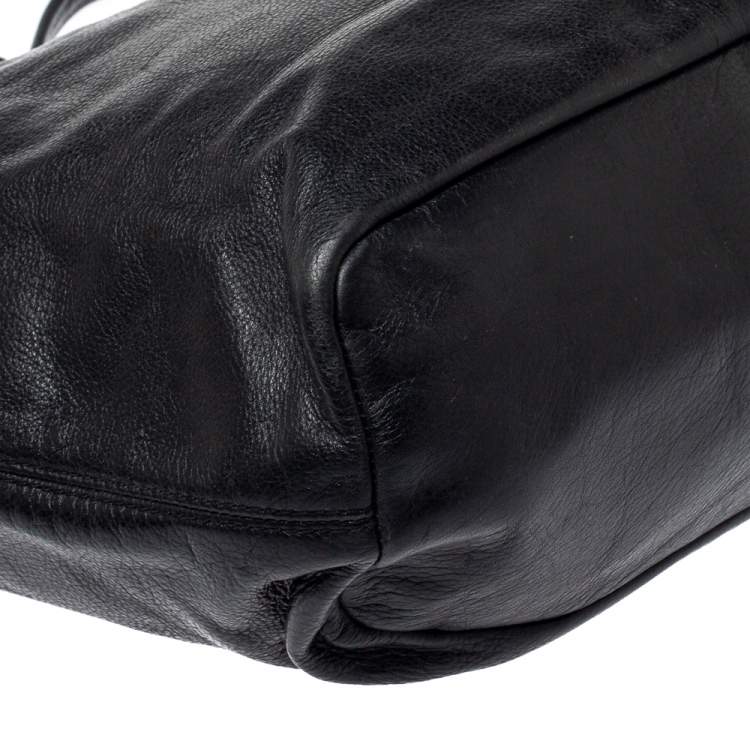 Pre Owned Coach Black Leather East West Chelsea Tote
