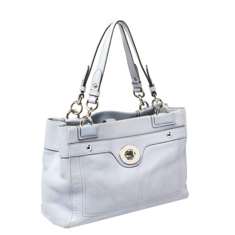 Pre Owned Coach Lilac Leather Penelope Tote