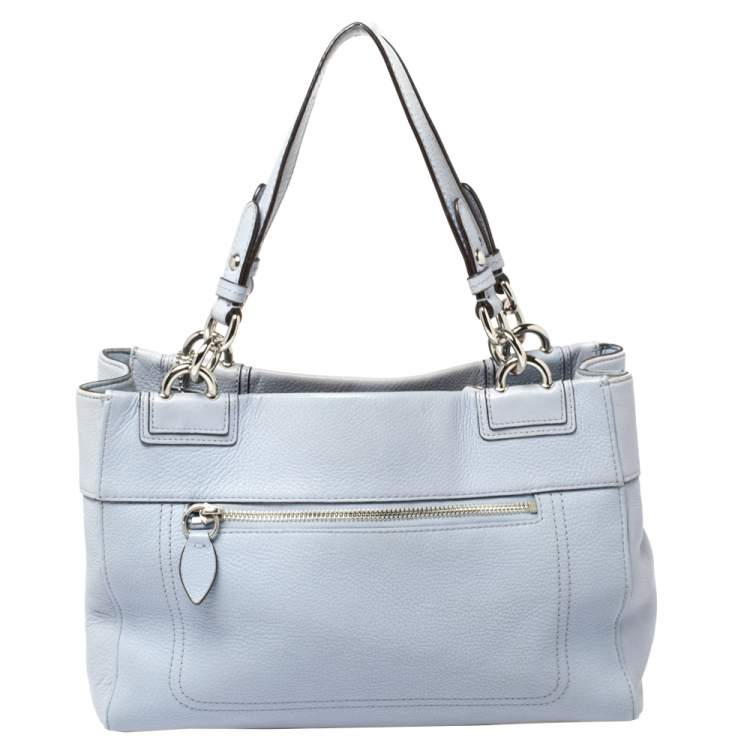 Pre Owned Coach Lilac Leather Penelope Tote