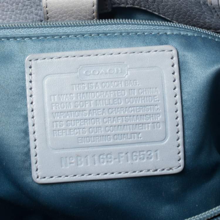 Pre Owned Coach Lilac Leather Penelope Tote