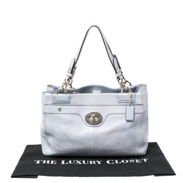 Pre Owned Coach Lilac Leather Penelope Tote