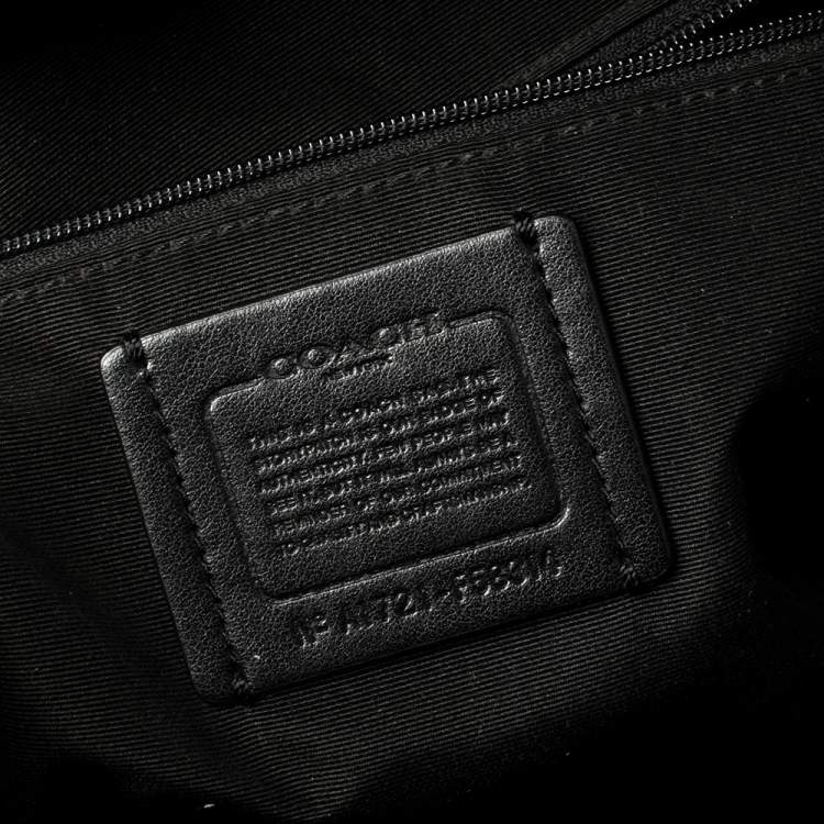 Pre Owned Coach Brown/Black Signature Coated Canvas and Leather Charlie Backpack