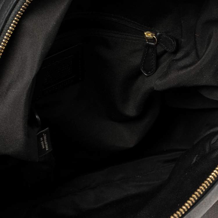 Pre Owned Coach Brown/Black Signature Coated Canvas and Leather Charlie Backpack