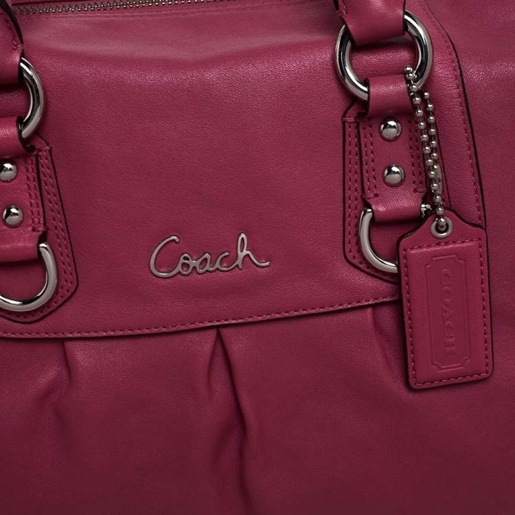 Pre Owned Coach Pink Soft Leather Satchel