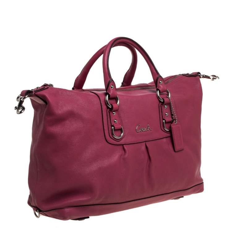 Pre Owned Coach Pink Soft Leather Satchel