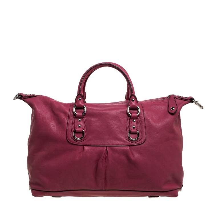 Pre Owned Coach Pink Soft Leather Satchel