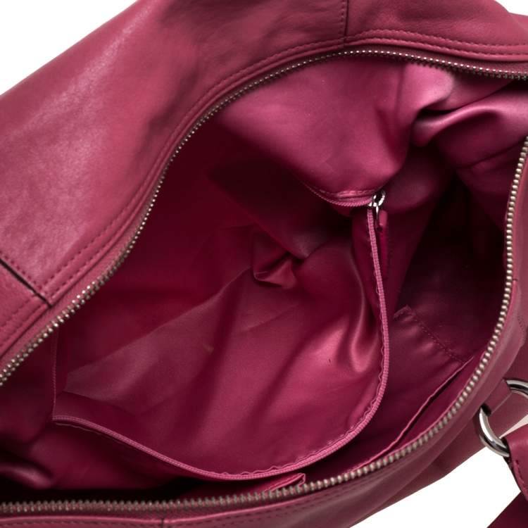 Pre Owned Coach Pink Soft Leather Satchel