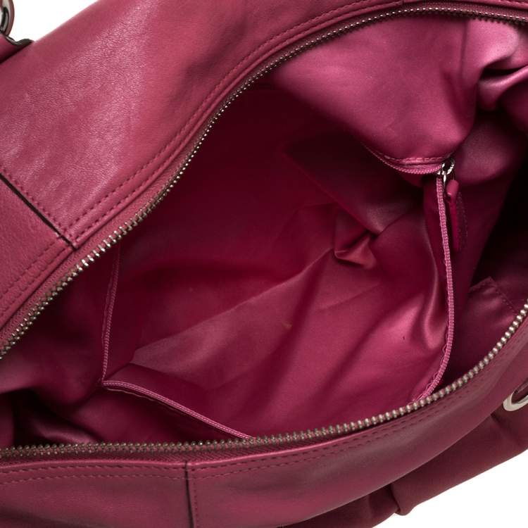 Pre Owned Coach Pink Soft Leather Satchel