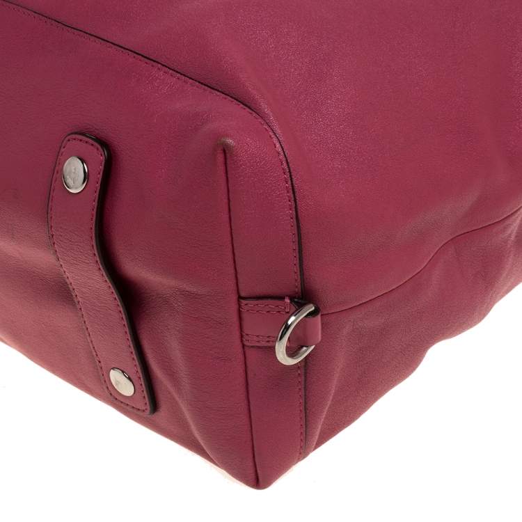 Pre Owned Coach Pink Soft Leather Satchel