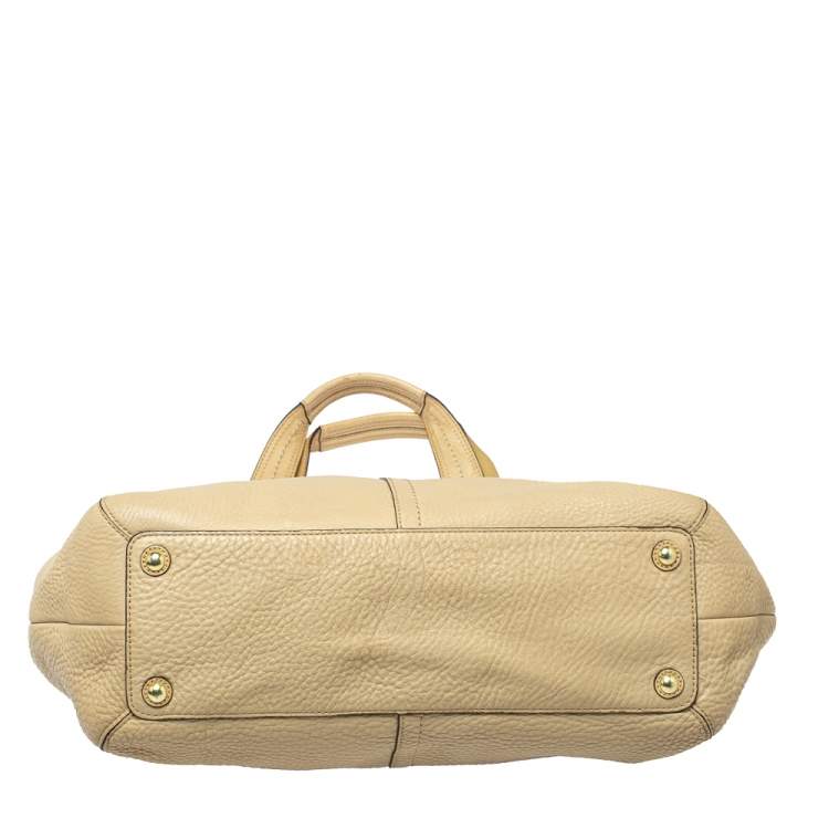 Pre Owned Coach Cream Leather Soho Tote