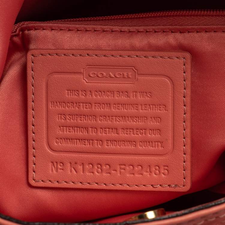Pre Owned Coach Pink Leather Floral Laser Cut Hobo