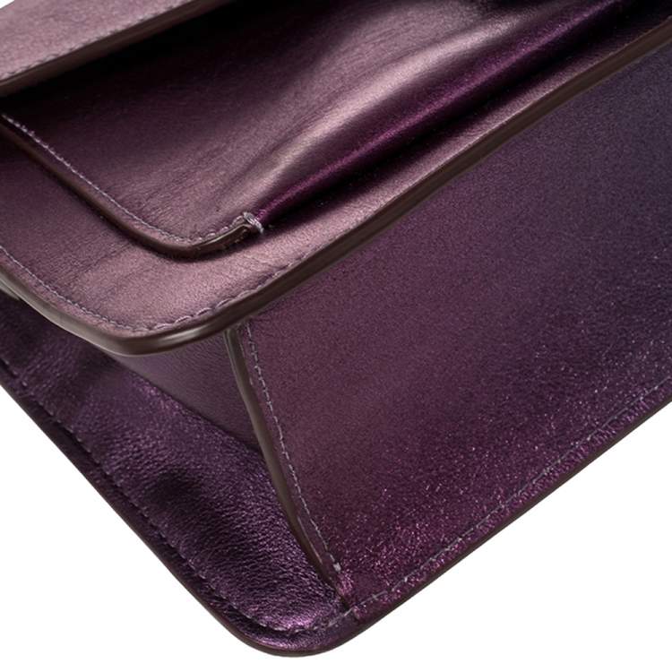 Pre Owned Coach Metallic Blue/Purple Ombre Leather Tabby Shoulder Bag