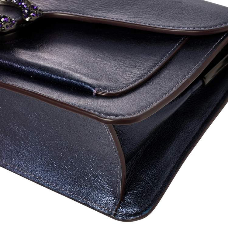 Pre Owned Coach Metallic Blue/Purple Ombre Leather Tabby Shoulder Bag
