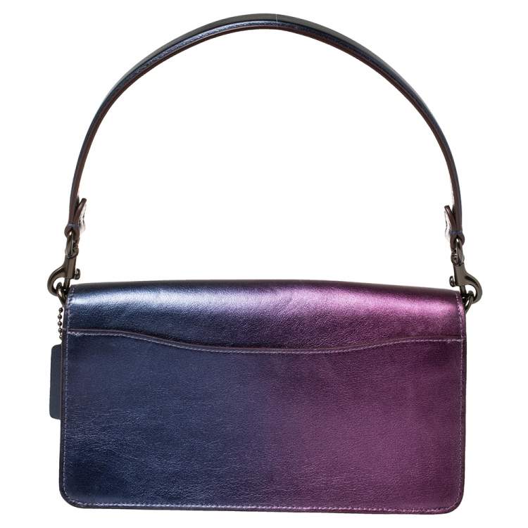 Pre Owned Coach Metallic Blue/Purple Ombre Leather Tabby Shoulder Bag