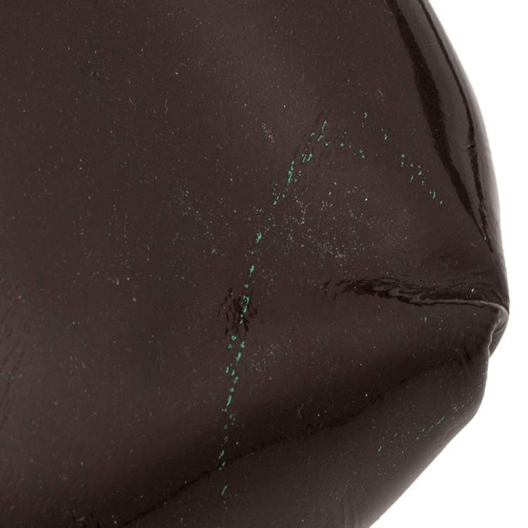 Pre Owned Coach Brown Patent Leather Madison Clutch