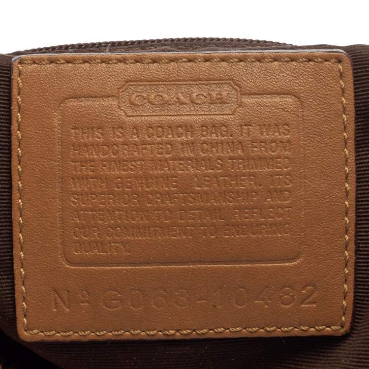 Pre Owned Coach Beige/Brown Signature Canvas and Leather Hobo