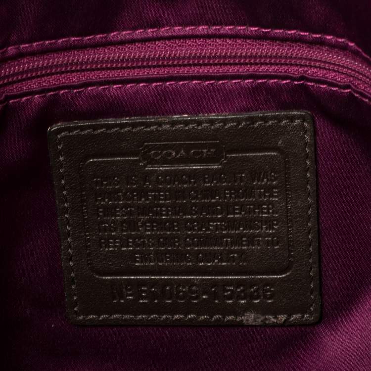 Pre Owned Coach Dark Brown Leather Kristin Hobo 