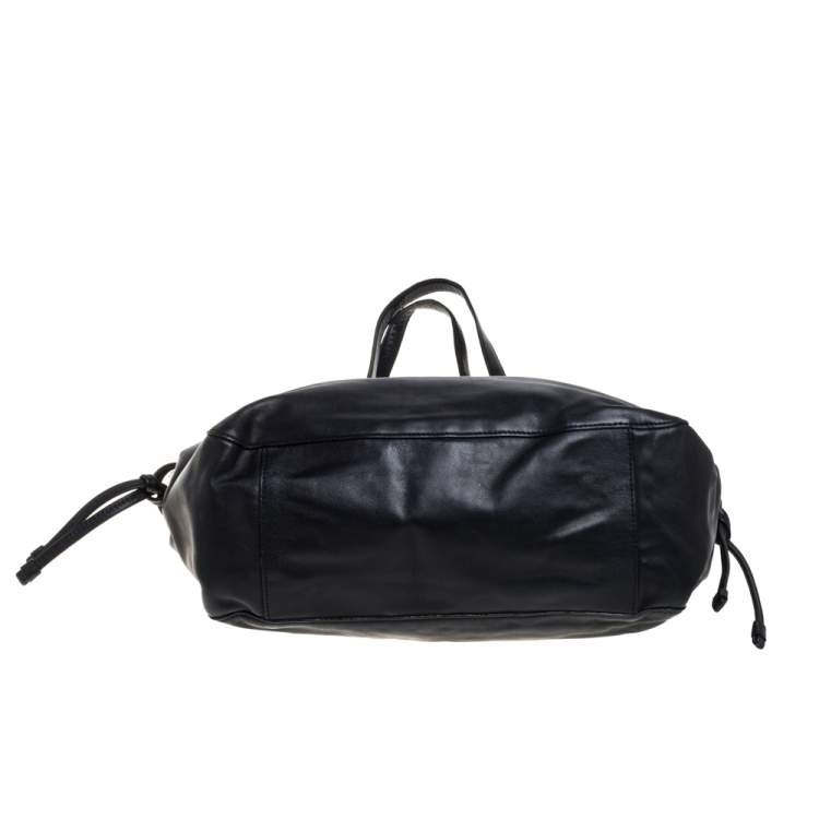 Pre Owned Coach Black Leather Colette Shopper Tote