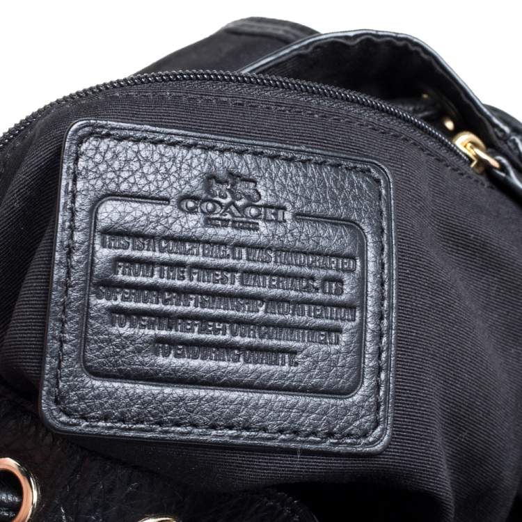 Pre Owned Coach Black Leather Mini Billie Backpack