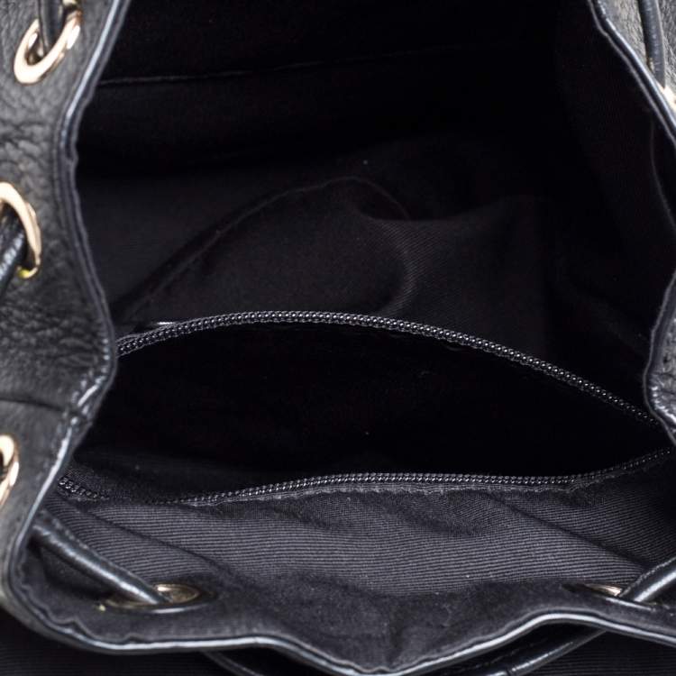 Pre Owned Coach Black Leather Mini Billie Backpack