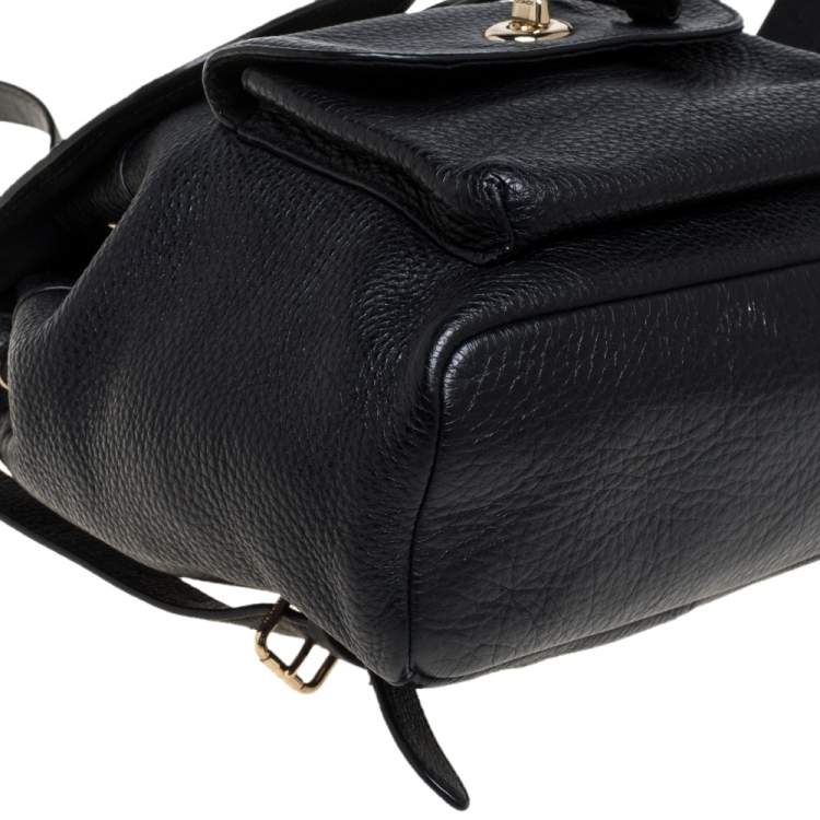 Pre Owned Coach Black Leather Mini Billie Backpack