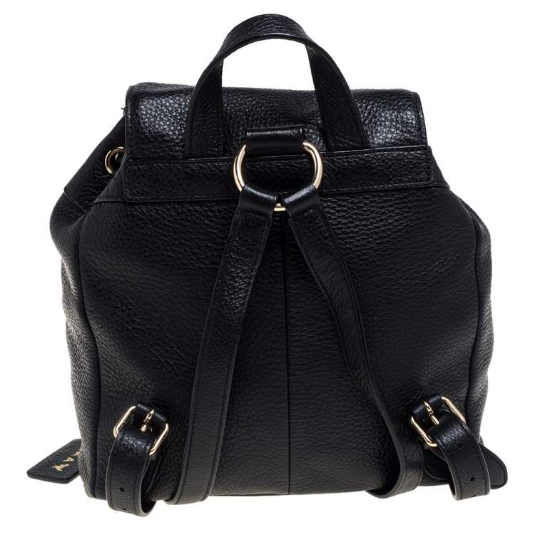 Pre Owned Coach Black Leather Mini Billie Backpack