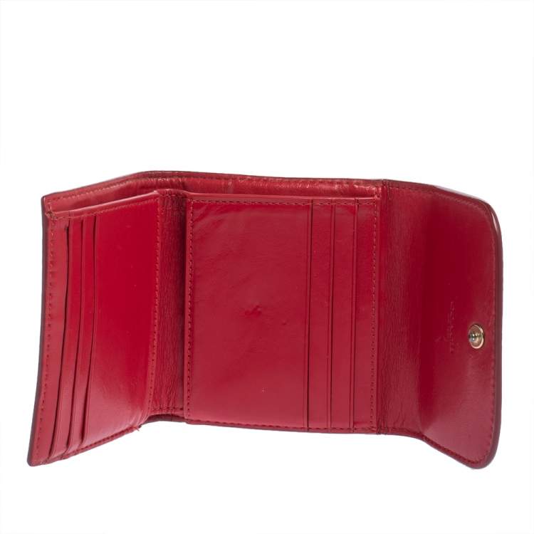 Red leather discount coach wallet