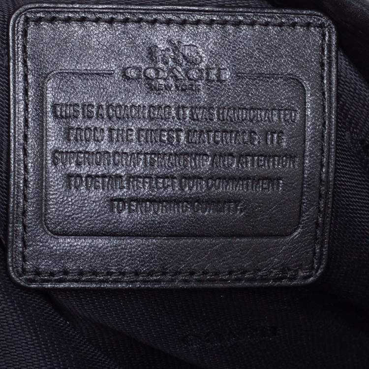 Pre Owned Coach Black Gathered Leather Kitt Carryall Tote