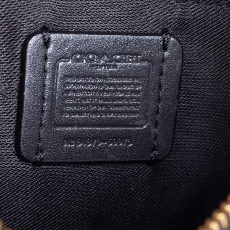 Pre Owned Coach Black Leather Messenger Bag