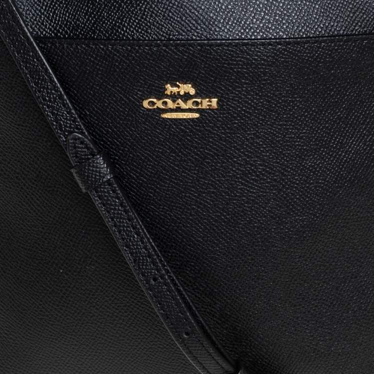 Pre Owned Coach Black Leather Messenger Bag