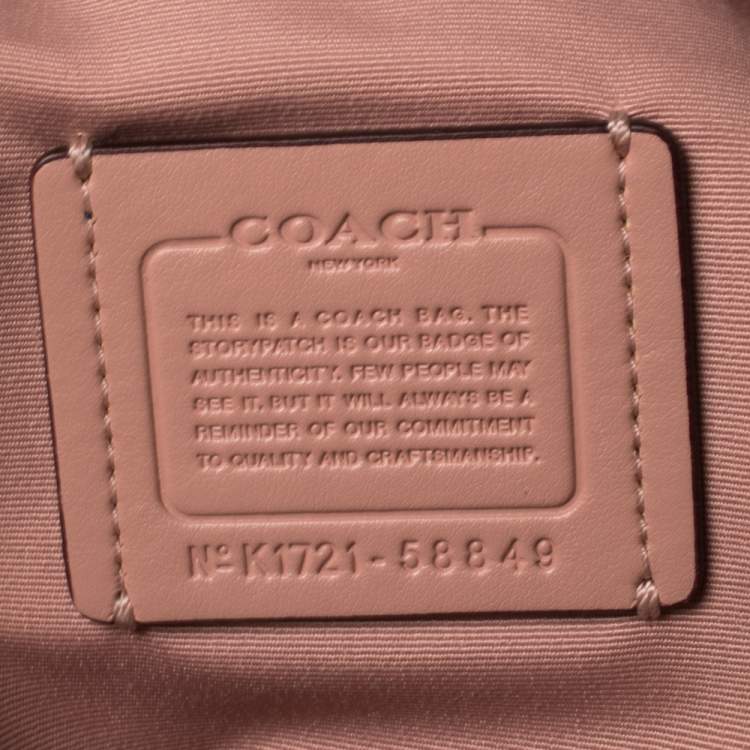 Pre Owned Coach Pink Leather Large Market Shopper Tote
