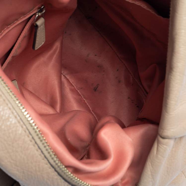 Pre Owned Coach Beige Leather Madison Isabelle Hobo