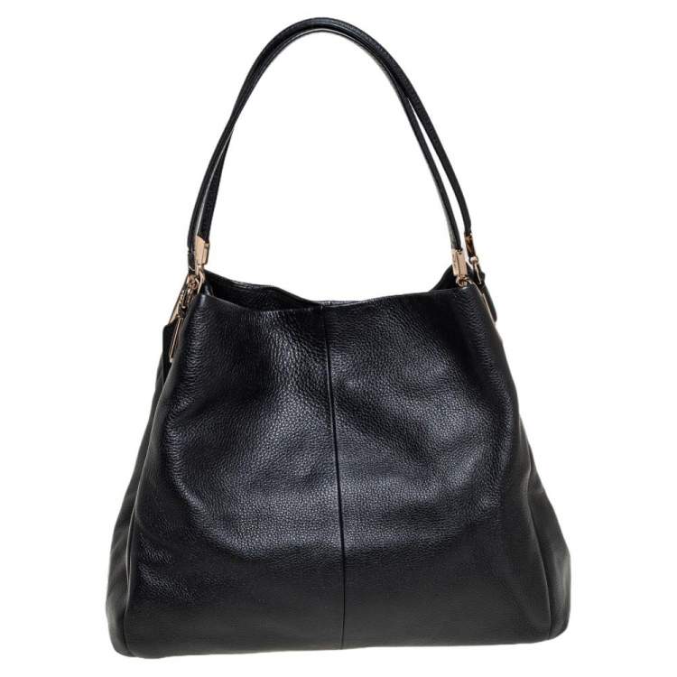 Pre Owned Coach Black Leather Edie Shoulder Bag