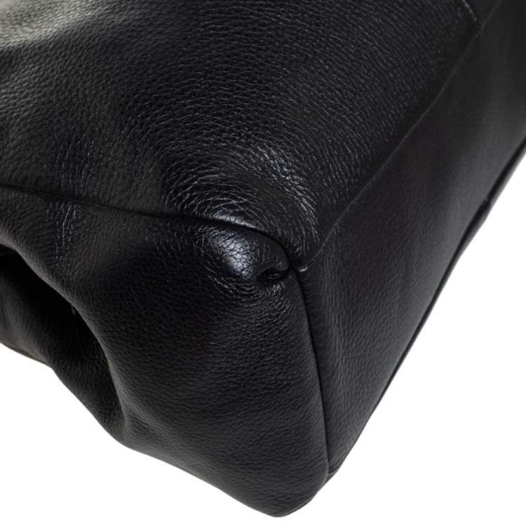 Pre Owned Coach Black Leather Edie Shoulder Bag