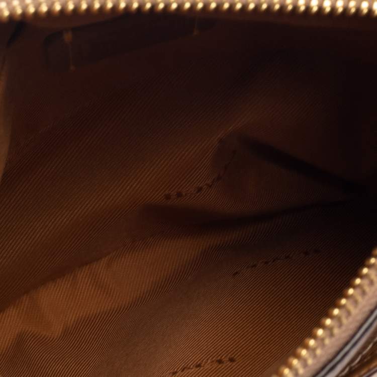 Pre Owned Coach Beige/Pink Signature Coated Canvas and Leather Kitt Messenger Bag