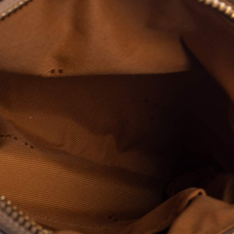 Pre Owned Coach Beige/Pink Signature Coated Canvas and Leather Kitt Messenger Bag