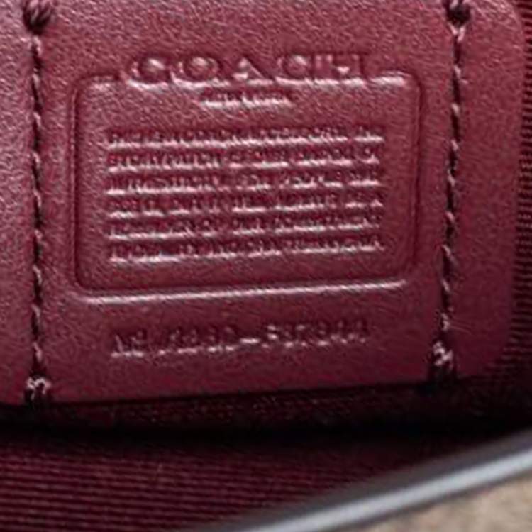 Pre Owned  Coach Multicolor Signature Leather, Coated Canvas and Python Effect Leather Chain Belt Bag
