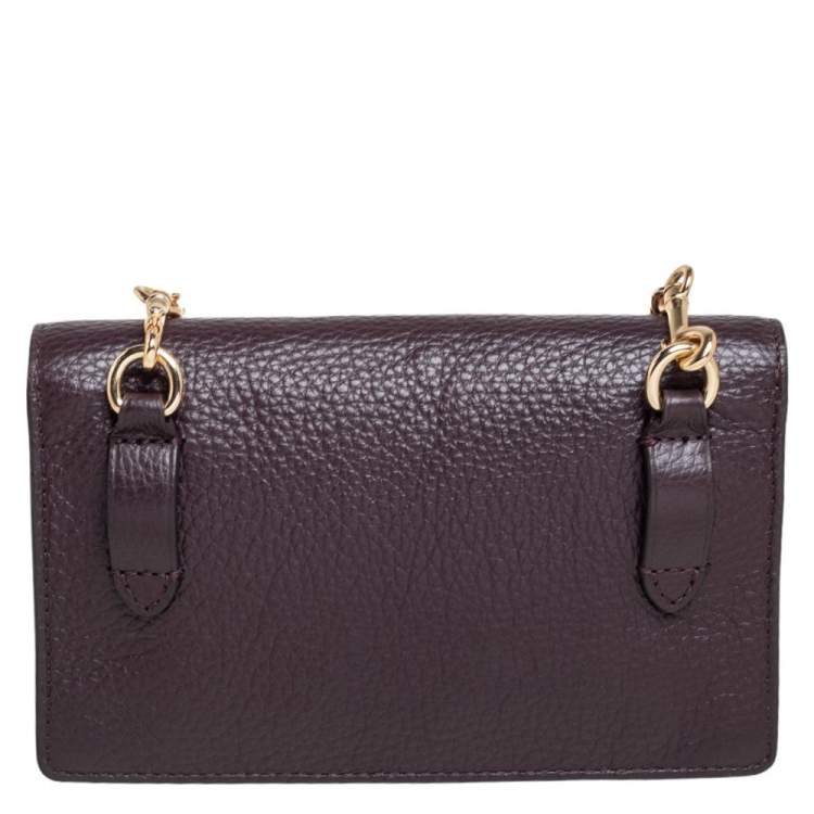 Pre Owned  Coach Multicolor Signature Leather, Coated Canvas and Python Effect Leather Chain Belt Bag